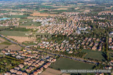 Vue aérienne de Formigine dans le département Modena, Italie