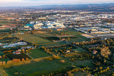 Vue aérienne de Sassuolo dans le département Modena, Italie