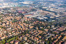 Vue aérienne de Ferrari SPA à Maranello dans le département Modena, Italie