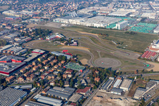 Vue aérienne de Ferrari SPA Piste de Fiorano Circuit de Fiorano à Fiorano Modenese dans le département Modena, Italie