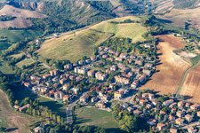 Vue aérienne de Fiorano à Fiorano Modenese dans le département Modena, Italie