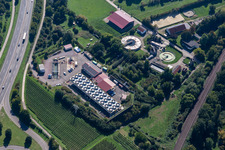 Vue aérienne de Centrale géothermique Insheim avec production de lithium à Insheim dans le département Rhénanie-Palatinat, Allemagne