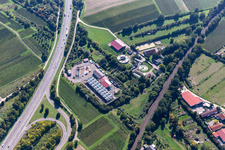 Photographie aérienne de Centrale géothermique Insheim avec production de lithium à Insheim dans le département Rhénanie-Palatinat, Allemagne