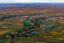 Quartier Heuchelheim in Heuchelheim-Klingen dans le département Rhénanie-Palatinat, Allemagne du point de vue du drone