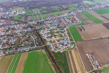 Vue aérienne de Nouvelle zone de développement K2 à Kandel dans le département Rhénanie-Palatinat, Allemagne