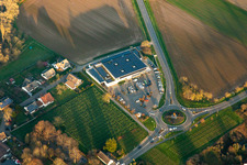 Vue aérienne de EDEKA Paul à le quartier Appenhofen in Billigheim-Ingenheim dans le département Rhénanie-Palatinat, Allemagne