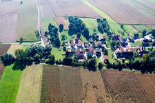 Scheibenhardt à Scheibenhard dans le département Bas Rhin, France vue d'en haut