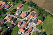 Niederlauterbach dans le département Bas Rhin, France vue du ciel