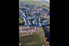 Vue aérienne de Développement de la nouvelle zone de développement dans la Impflinger Straße à le quartier Mörzheim in Landau in der Pfalz dans le département Rhénanie-Palatinat, Allemagne