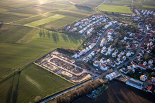 Photographie aérienne de Développement de la nouvelle zone de développement dans la Impflinger Straße à le quartier Mörzheim in Landau in der Pfalz dans le département Rhénanie-Palatinat, Allemagne