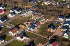 Vue aérienne de Rosenweg dans la nouvelle zone de développement K2 en hiver à Kandel dans le département Rhénanie-Palatinat, Allemagne