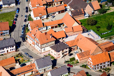 Vue aérienne de Schleithal dans le département Bas Rhin, France