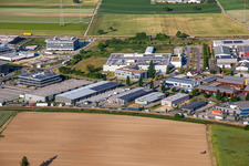 Vue aérienne de Zone industrielle nord de la vallée de Spire à Rülzheim dans le département Rhénanie-Palatinat, Allemagne