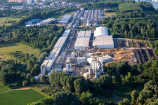 Vue aérienne de Rheinspan GmbH & Co. KG à Germersheim dans le département Rhénanie-Palatinat, Allemagne