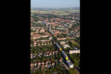 Vue aérienne de Rue Wilhelm-Trautewein à Halberstadt dans le département Saxe-Anhalt, Allemagne