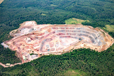 Vue aérienne de Matériaux de construction d'Allemagne centrale GmbH - Grauwacke du Harz Rieder à le quartier Rieder in Ballenstedt dans le département Saxe-Anhalt, Allemagne