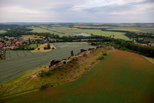 Vue aérienne de Pierres centrales du Mur du Diable à le quartier Weddersleben in Thale dans le département Saxe-Anhalt, Allemagne
