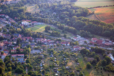 Vue aérienne de Stade Bode" Neinstedt à le quartier Neinstedt in Thale dans le département Saxe-Anhalt, Allemagne