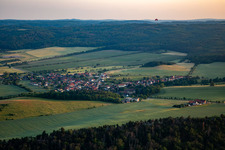 Vue aérienne de Du nord à le quartier Cattenstedt in Blankenburg dans le département Saxe-Anhalt, Allemagne