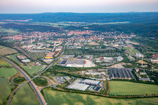 Vue aérienne de De l'ouest à Blankenburg dans le département Saxe-Anhalt, Allemagne