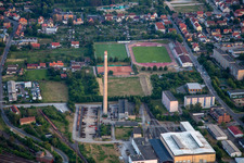 Vue aérienne de Cheminée à Blankenburg dans le département Saxe-Anhalt, Allemagne