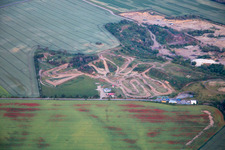 Vue aérienne de Piste de motocross Westerhausen à le quartier Timmenrode in Blankenburg dans le département Saxe-Anhalt, Allemagne