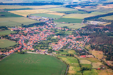 Vue aérienne de De l'ouest à le quartier Westerhausen in Thale dans le département Saxe-Anhalt, Allemagne