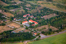 Vue aérienne de Möbel Brunner GmbH à le quartier Quarmbeck in Quedlinburg dans le département Saxe-Anhalt, Allemagne
