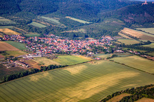 Vue aérienne de Quartier Tilleda in Kelbra dans le département Saxe-Anhalt, Allemagne