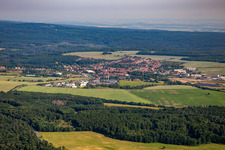 Vue aérienne de Harzgerode dans le département Saxe-Anhalt, Allemagne