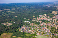 Vue aérienne de Ballenstedt dans le département Saxe-Anhalt, Allemagne