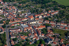 Vue aérienne de Ballenstedt dans le département Saxe-Anhalt, Allemagne