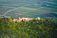 Vue aérienne de Ruines du château de Madenbourg à Waldhambach dans le département Rhénanie-Palatinat, Allemagne