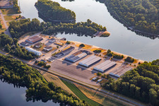 Vue aérienne de Aire d'entraînement aquatique de Reffenthal sur l'Angelhofer Altrhein à Speyer dans le département Rhénanie-Palatinat, Allemagne