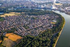 Vue aérienne de Devant le décor du GKM à Altrip dans le département Rhénanie-Palatinat, Allemagne