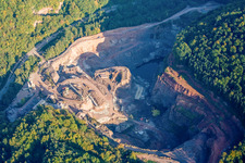 Vue oblique de Carrière à Waldhambach dans le département Rhénanie-Palatinat, Allemagne