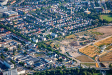 Vue aérienne de Rue Wachenheimer à le quartier Käfertal in Mannheim dans le département Bade-Wurtemberg, Allemagne