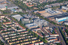 Vue aérienne de ABB SA à le quartier Käfertal in Mannheim dans le département Bade-Wurtemberg, Allemagne