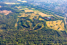 Vue aérienne de Club de Golf Mannheim-Viernheim 1930 eV à Viernheim dans le département Hesse, Allemagne