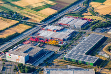 Vue aérienne de XXXLutz Mann Furniture Mannheim à le quartier Vogelstang in Mannheim dans le département Bade-Wurtemberg, Allemagne
