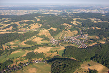 Vue aérienne de Quartier Bonsweiher in Mörlenbach dans le département Hesse, Allemagne