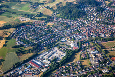 Vue oblique de Mörlenbach dans le département Hesse, Allemagne