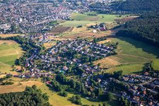 Erbach dans le département Hesse, Allemagne vue d'en haut