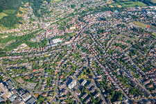 Erbach dans le département Hesse, Allemagne depuis l'avion