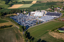 Vue aérienne de Production de la ligne H à le quartier Vielbrunn in Michelstadt dans le département Hesse, Allemagne