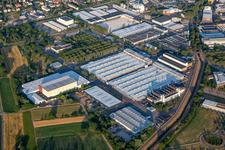 Vue aérienne de Matériaux de performance Freudenberg à Weinheim dans le département Bade-Wurtemberg, Allemagne