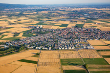 Vue aérienne de Du nord-ouest à Heddesheim dans le département Bade-Wurtemberg, Allemagne
