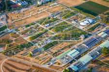 Photographie aérienne de TERRAIN EXPÉRIMENTAL au Parc Spinelli au Salon fédéral des jardins Mannheim BUGA 2023 à le quartier Feudenheim in Mannheim dans le département Bade-Wurtemberg, Allemagne