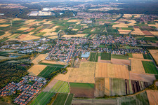 Vue aérienne de Du nord à Schwegenheim dans le département Rhénanie-Palatinat, Allemagne