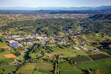 Vue aérienne de Renče-Vogrsko dans le département Slovénie, Slovénie